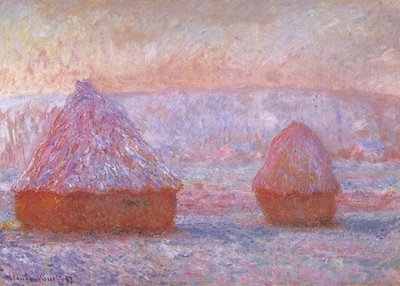 The Haystacks, Giverny, Morning Effect by Claude Monet